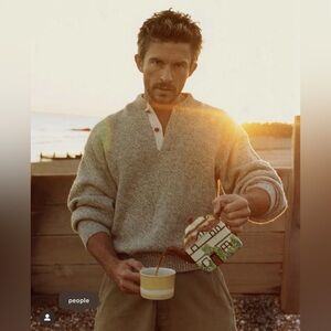 vintage London Fog Outdoors Unlimited 1/4 button up wool sweater